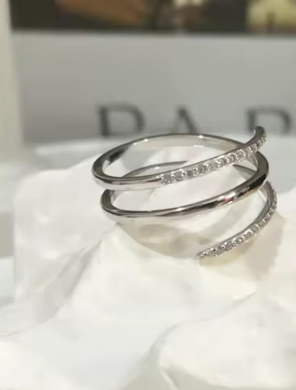 Modern Wrap Sterling Silver Spiral Ring