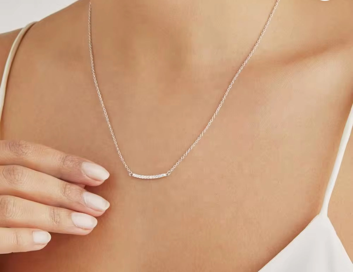 Pavé Bar Necklace