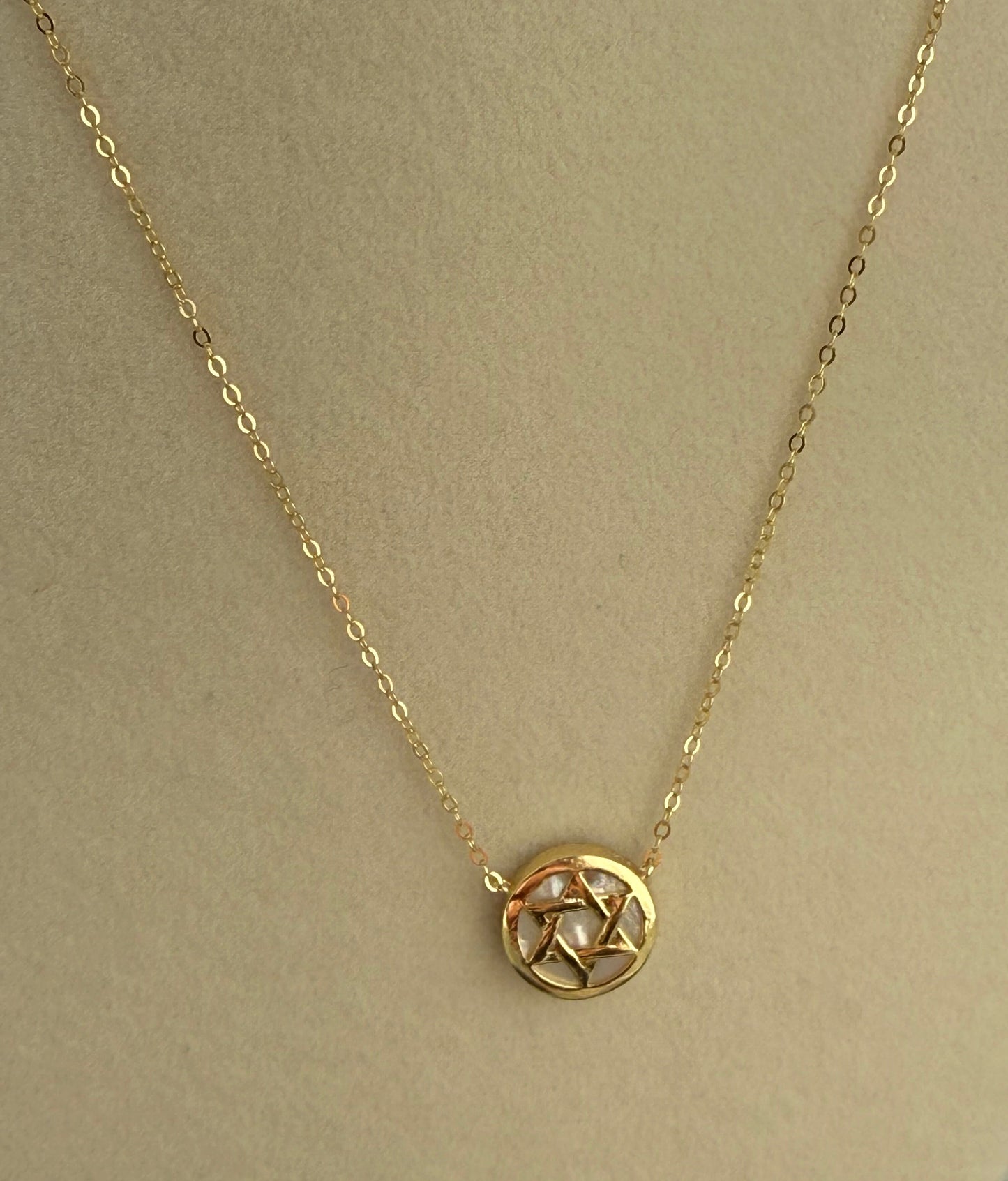 Star of David Circle Necklace