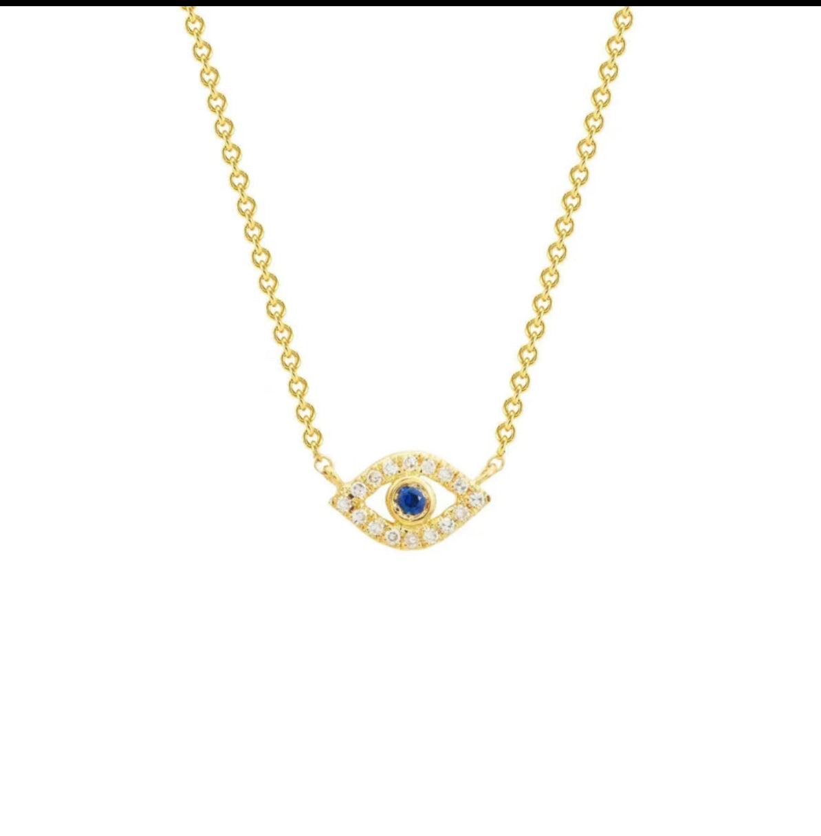 Evil Eye Protection Necklace – 18K Gold Plated Sterling