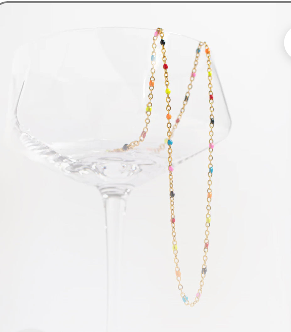 Multi Color Chain Necklace