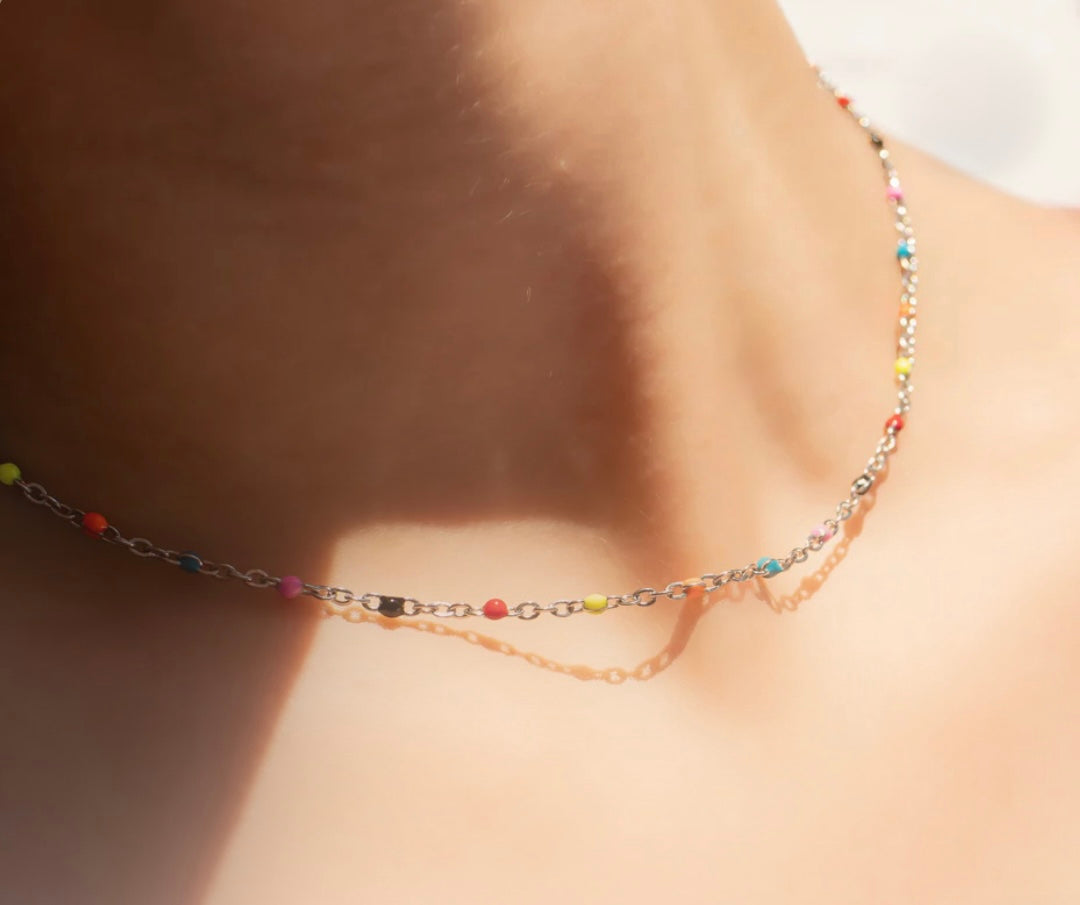 Multi Color Chain Necklace