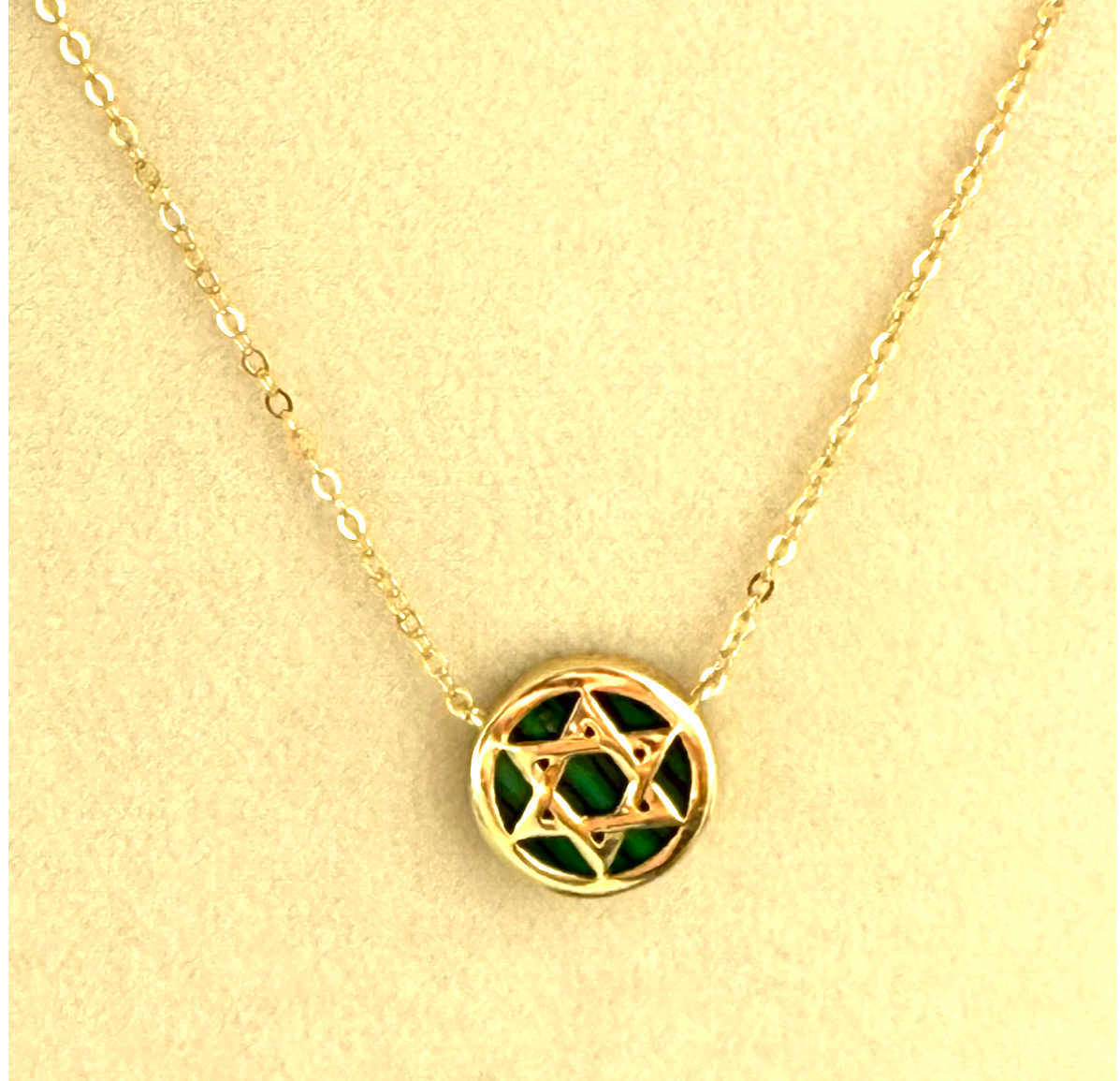 Star of David Circle Necklace