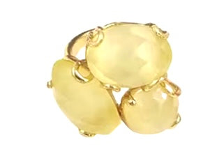 Cat Eye Stone Flower Ring