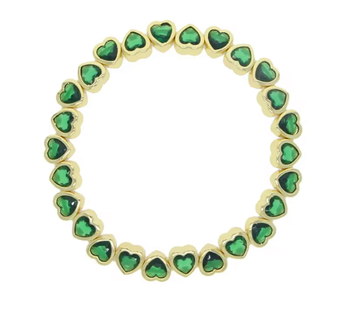 Green Love Locked Bracelet