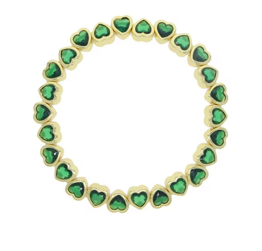 Green Love Locked Bracelet